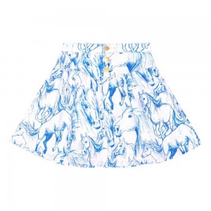 Molo Betsy Kjolar Flicka Blue Horses | SE0000456