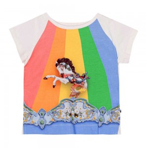 Molo Elly T Shirts Tops Flicka Carousel Top | SE0001429