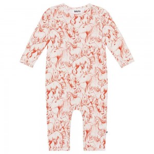 Molo Fenez Bodies Babysuits Flicka Red Horses | SE0001278