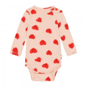 Molo Foss Bodies Babysuits Flicka Red Hearts_ Jersey | SE0001281