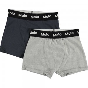 Molo Justin 2-pack Underwear Nightwear Pojke Navy Grey | SE0000892