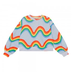 Molo Miki Sweatshirts Cardigans Flicka Rainbow Waves | SE0000476