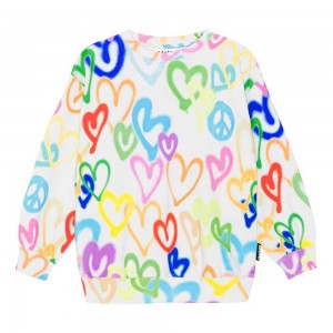 Molo Monti Sweatshirts Cardigans Flicka Variety Hearts | SE0000467