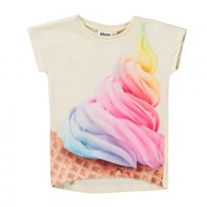 Molo Ragnhilde T Shirts Tops Flicka Rainbow Softice | SE0000528