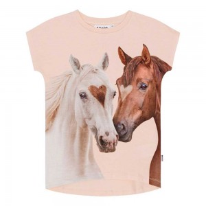 Molo Ragnhilde T Shirts Tops Flicka Yin Yang Horses | SE0000574