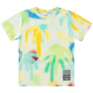 Molo Rame T Shirts Tops Pojke Palmtree Spray | SE0000815