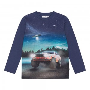 Molo Reif T Shirts Tops Pojke Car And UFO | SE0000847