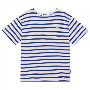 Molo Rilee T Shirts Tops Flicka Reef Stripe | SE0000491