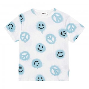 Molo Riley T Shirts Tops Pojke Easy Peacy Pool | SE0000788