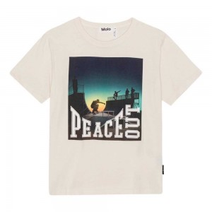 Molo Riley T Shirts Tops Pojke Peace Out Skate | SE0000822