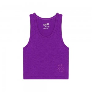 Molo Rippi T Shirts Tops Flicka Purple Dusk | SE0000520