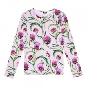 Molo Rose T Shirts Tops Flicka Artichoke Glow | SE0000540