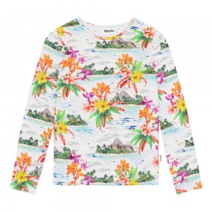 Molo Rose T Shirts Tops Flicka Tropical Islands | SE0000517