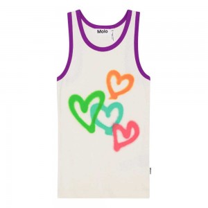 Molo Rosie T Shirts Tops Flicka Four Hearts | SE0000513