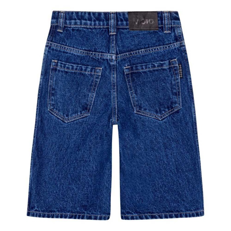 Molo Alpha Shorts Pojke Blue Denim | SE0000732