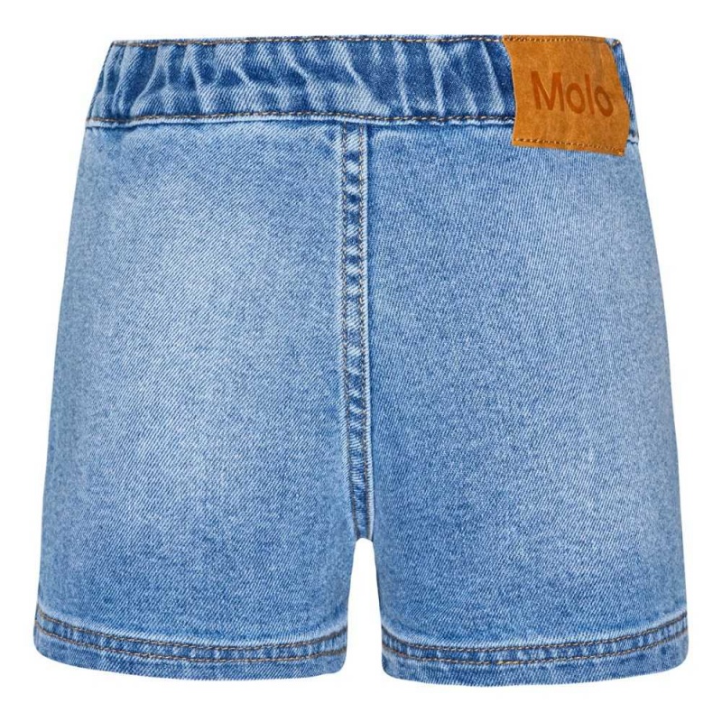 Molo Amanda Shorts Flicka Light Blue Denim | SE0000394