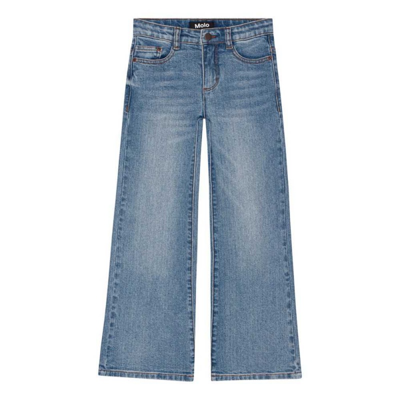 Molo Asta Byxor & Jeans Flicka Washed Denim Blue | SE0000375