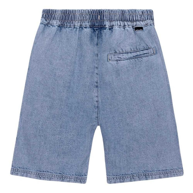 Molo Avart Shorts Pojke Bleach Denim | SE0000700