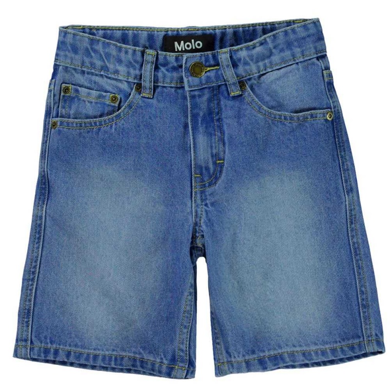 Molo Avian Shorts Pojke Worn Denim | SE0000725