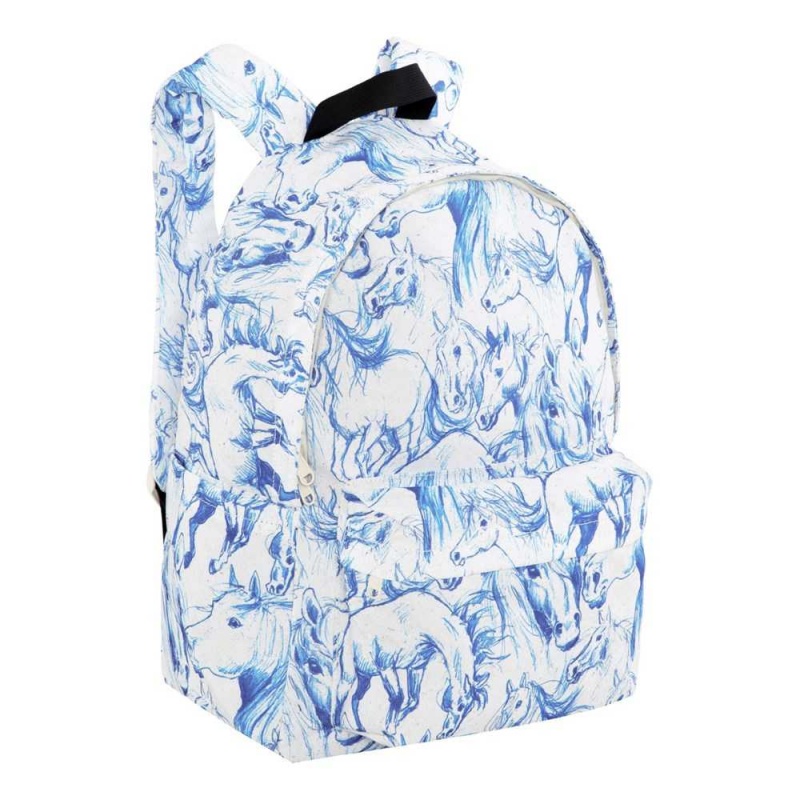 Molo Backpack Mio Bags Blue Horses | SE0000904