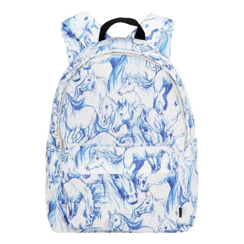 Molo Backpack Mio Bags Blue Horses | SE0000904