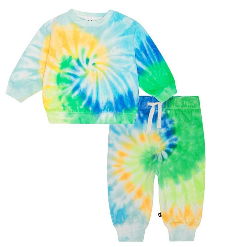 Molo Dear Set Sweatshirts Cardigans Pojke Tie Dye Melody | SE0001397