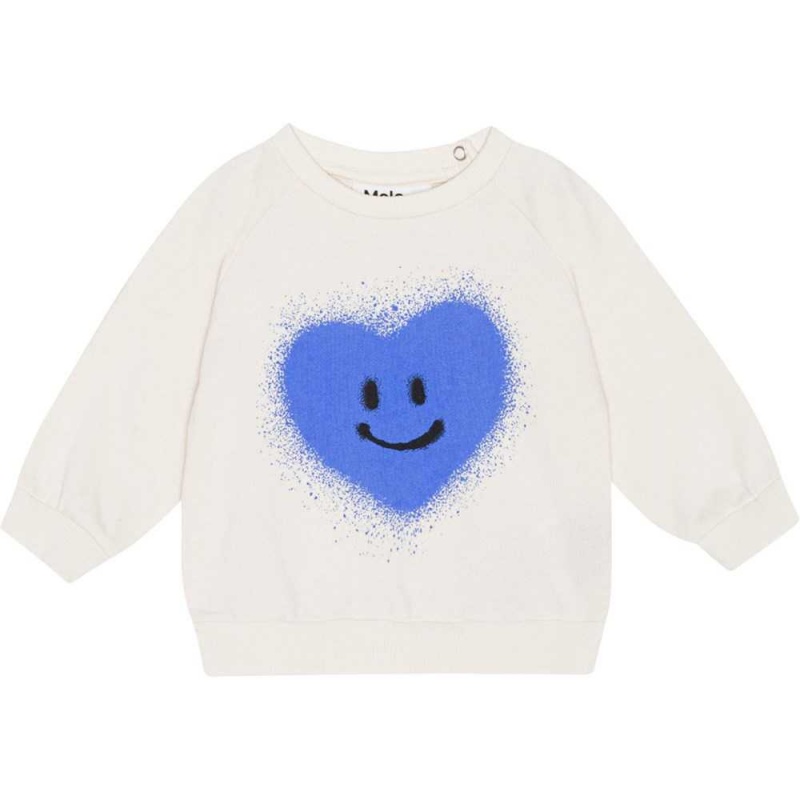 Molo Disc Sweatshirts Cardigans Pojke Blue Heart | SE0001394