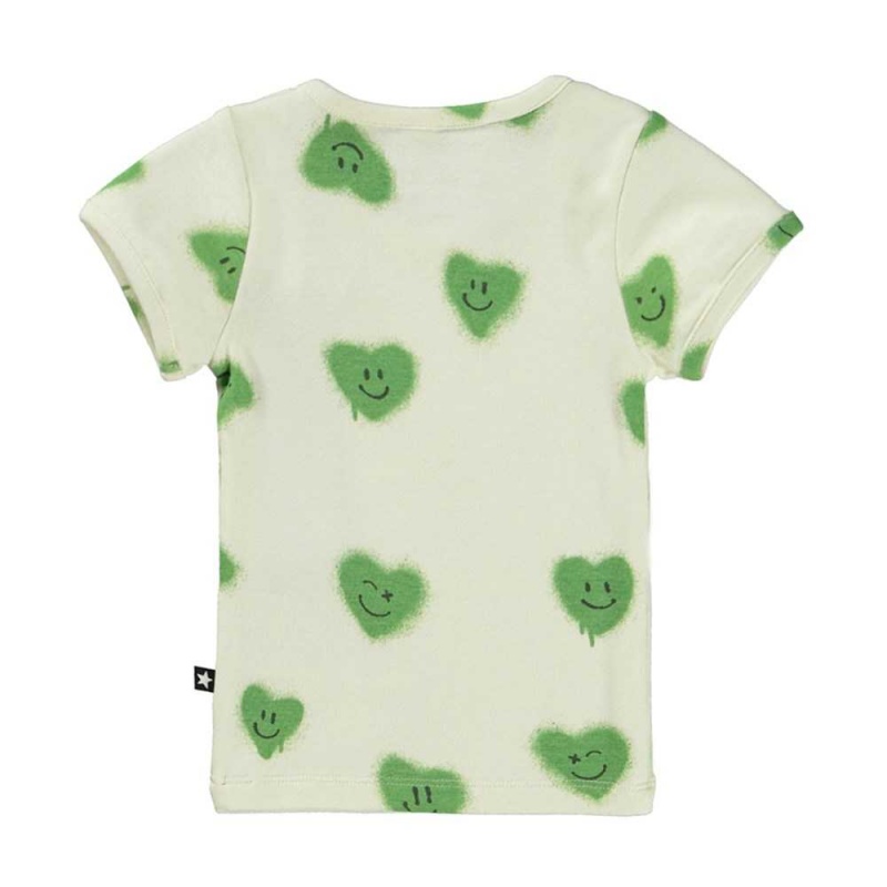 Molo Easy T Shirts Tops Pojke Hearts | SE0001423