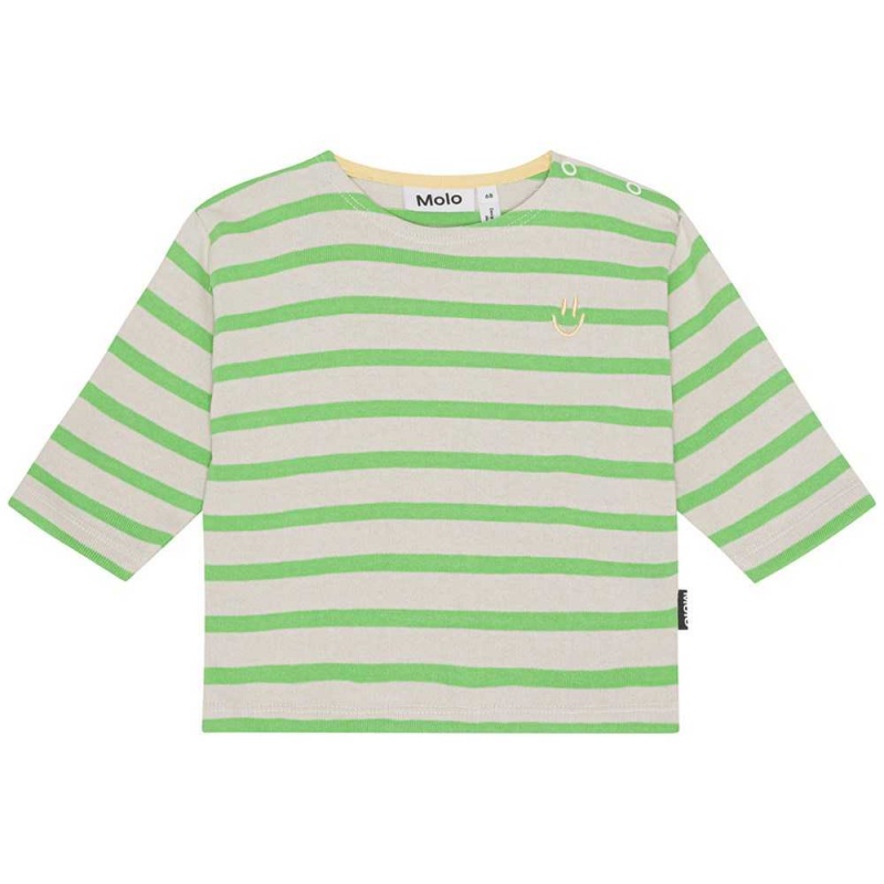 Molo Edarko T Shirts Tops Pojke Grass Stripe | SE0001422