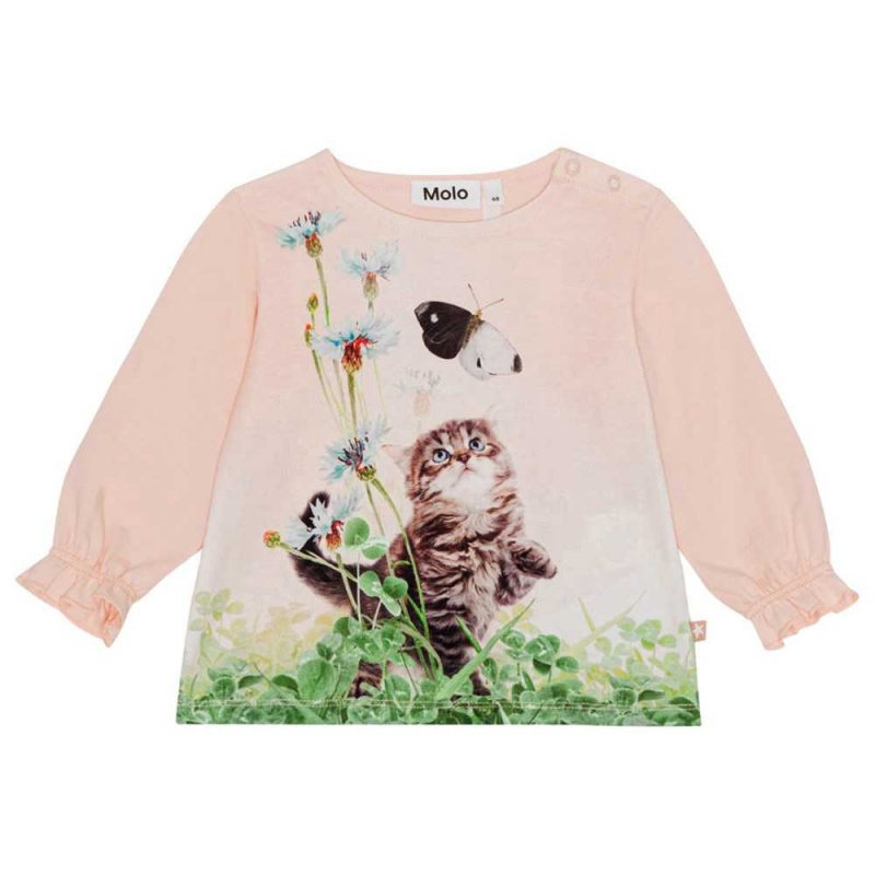 Molo Elina T Shirts Tops Flicka Kitten Clover | SE0001434