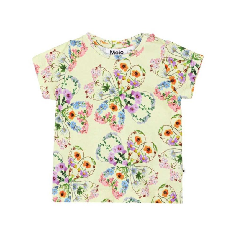 Molo Elly T Shirts Tops Flicka Flower Love | SE0001428