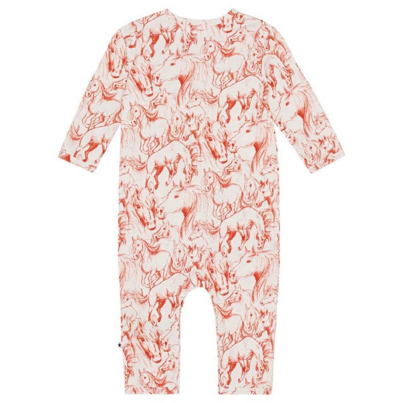 Molo Fenez Bodies Babysuits Flicka Red Horses | SE0001278