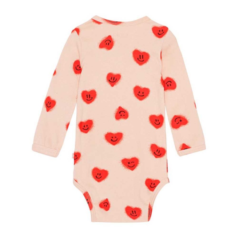 Molo Foss Bodies Babysuits Flicka Red Hearts_ Jersey | SE0001281