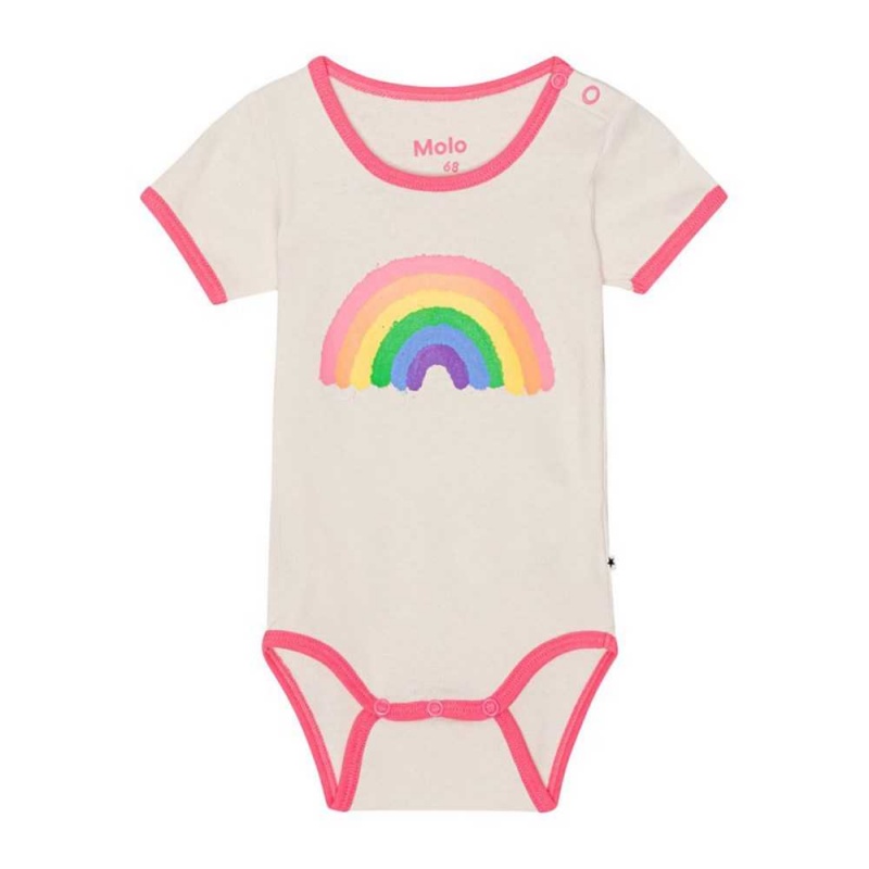 Molo Fossie Bodies Babysuits Flicka Retro Rainbow | SE0001284