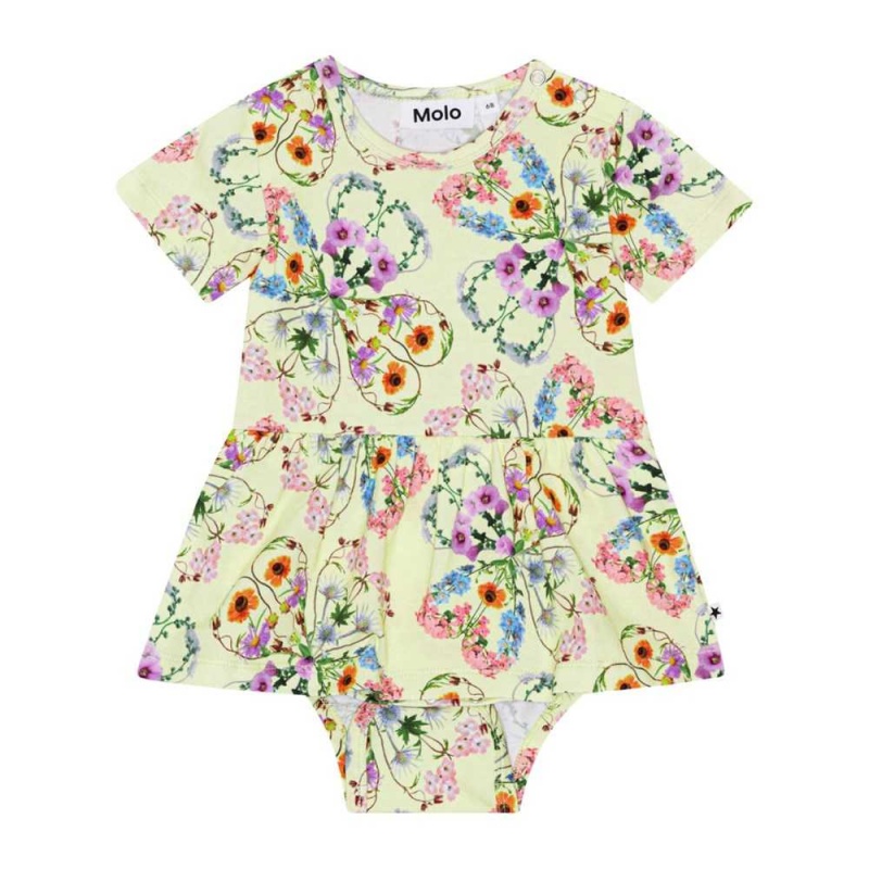 Molo Frannie Bodies Babysuits Flicka Flower Love | SE0001254