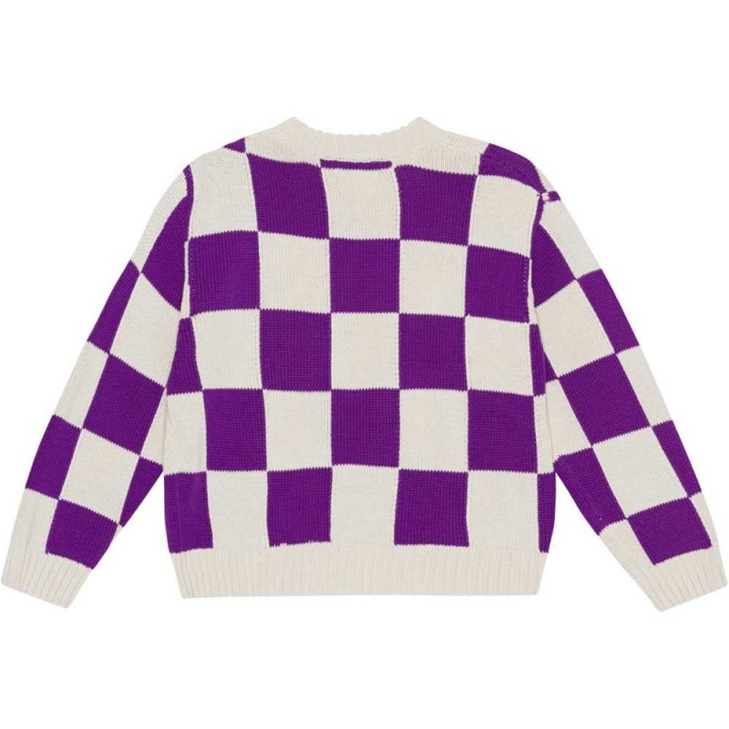 Molo Gertina Sweatshirts Cardigans Flicka Purple Shell Check | SE0000314