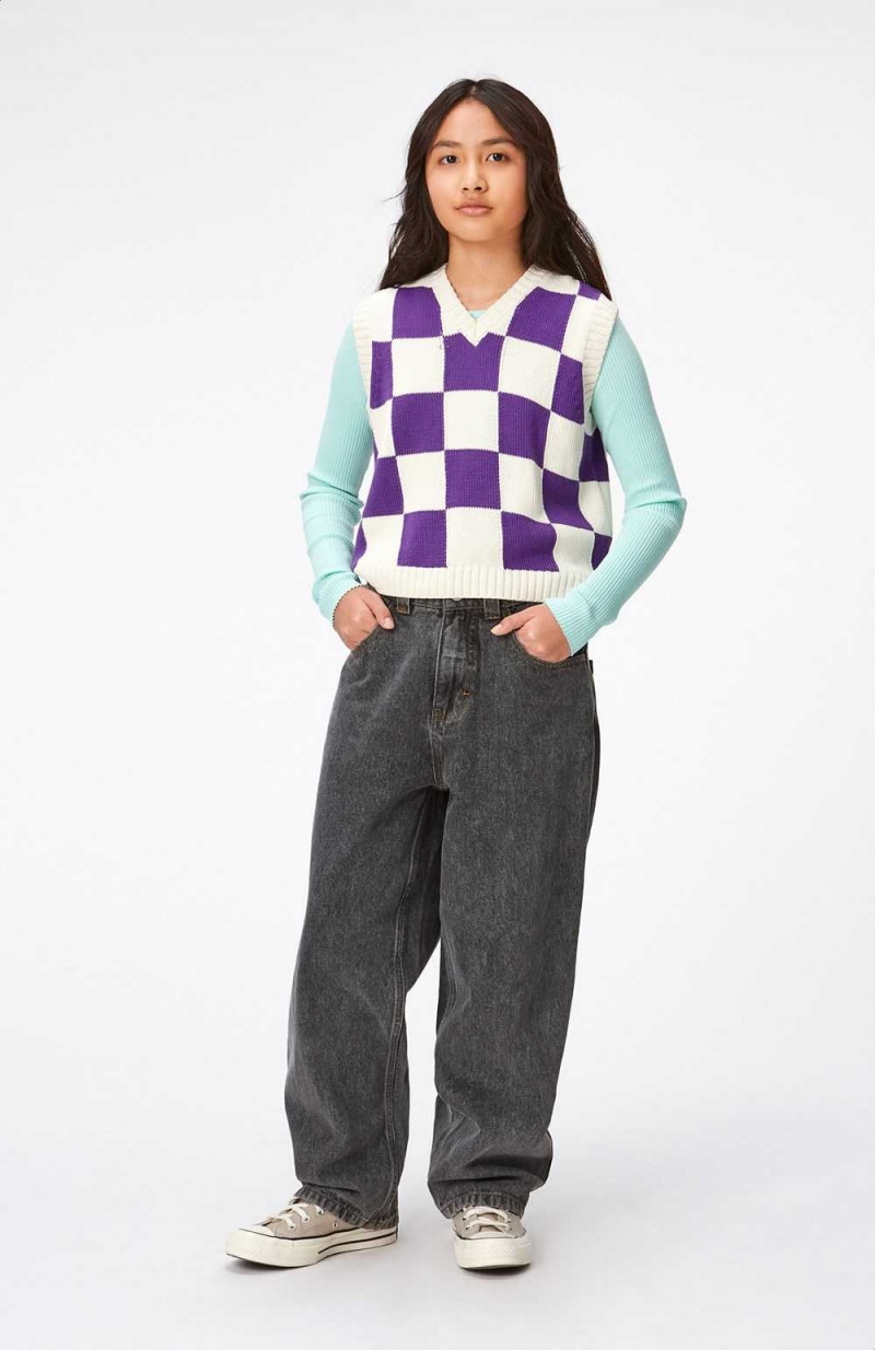 Molo Gitta Sweatshirts Cardigans Flicka Purple Shell Check | SE0000311