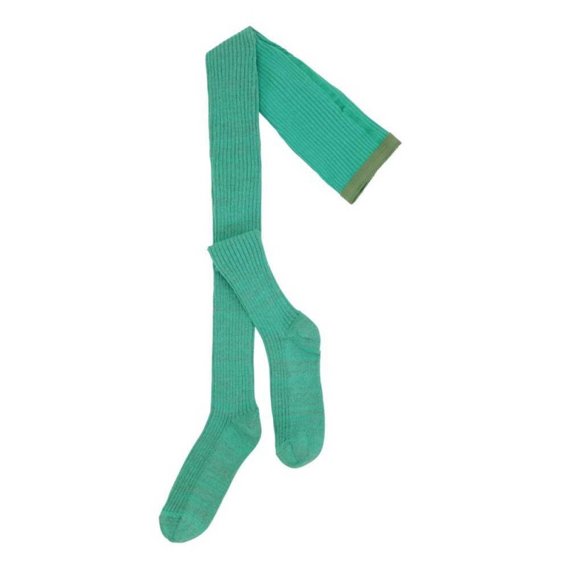 Molo Glitter Rib tights Tights Socks Chalk Green | SE0000975