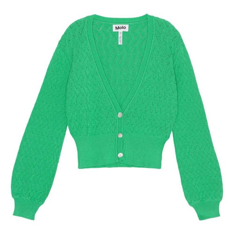 Molo Glory Sweatshirts Cardigans Flicka Chalk Green | SE0000310