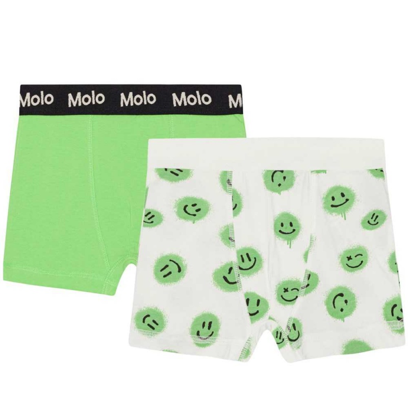 Molo Justin 2-pack Underwear Nightwear Pojke Grass Smiles | SE0000875