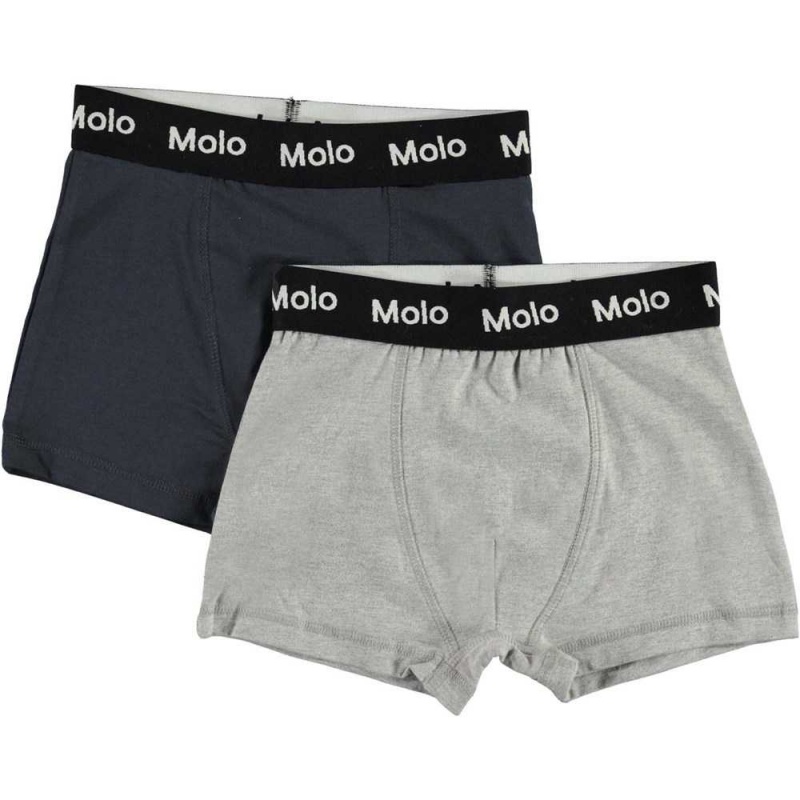 Molo Justin 2-pack Underwear Nightwear Pojke Navy Grey | SE0000892