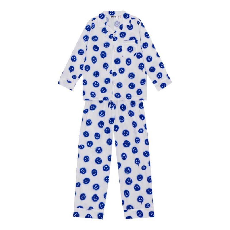 Molo Lex Nightwear Pojke Smiles White | SE0000884