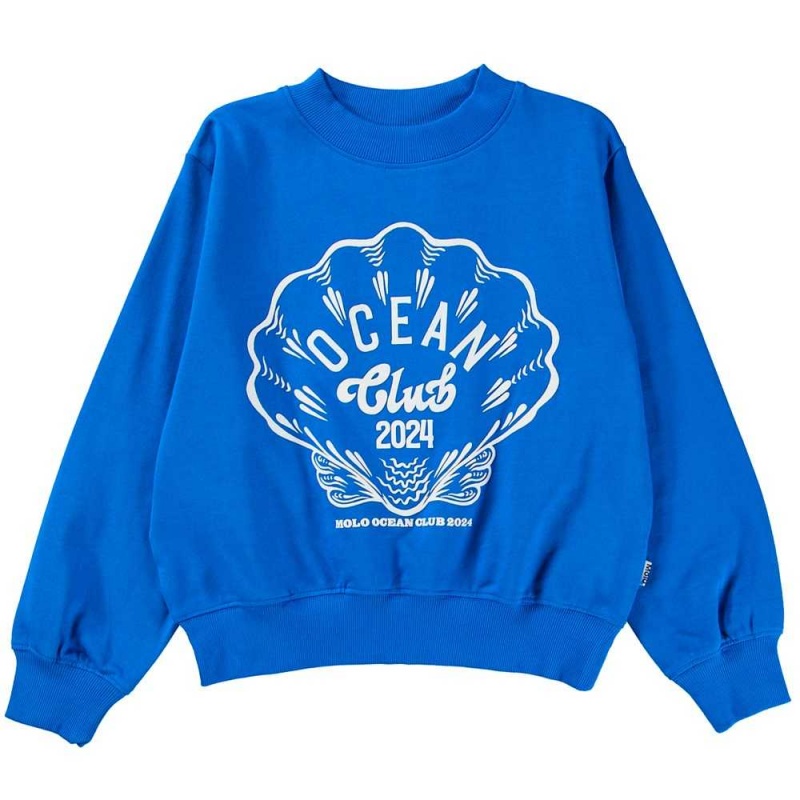 Molo Marge Sweatshirts Cardigans Flicka Retro Blue | SE0000463