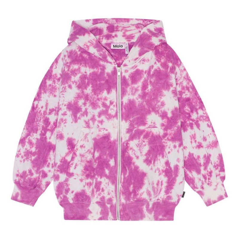 Molo Mazz Sweatshirts Cardigans Pojke Purple Pink Dye | SE0000745