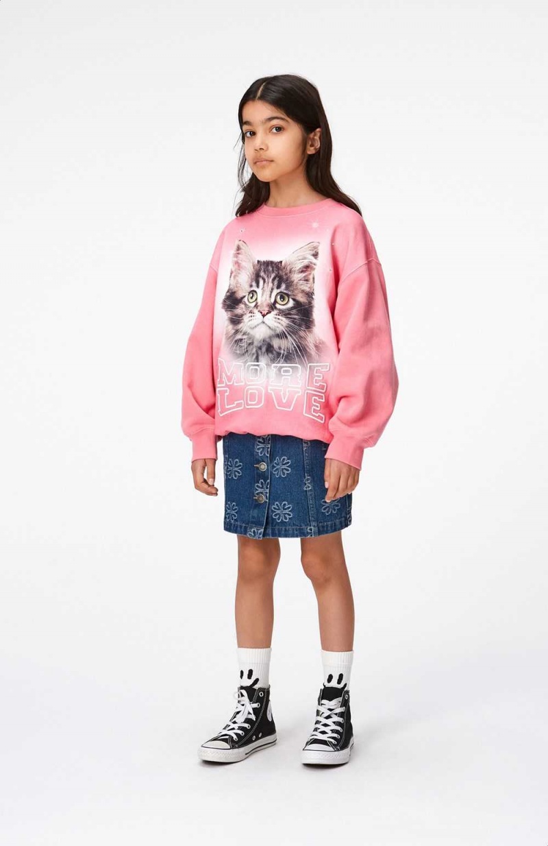 Molo Monti Sweatshirts Cardigans Flicka More Love Cat | SE0000479