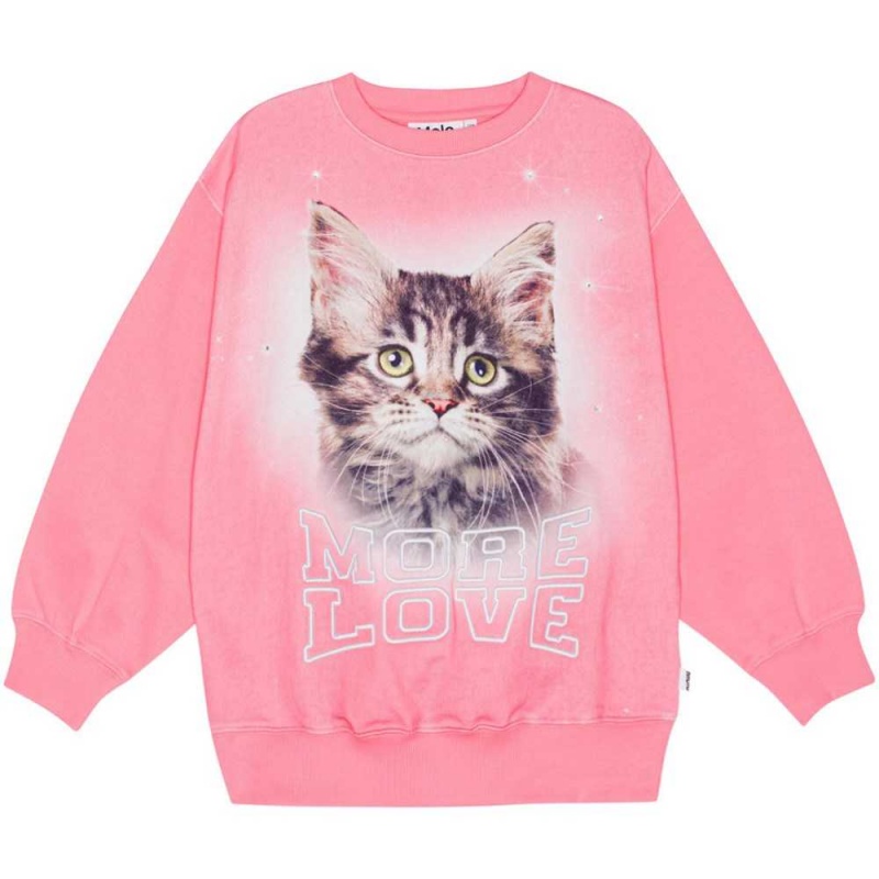 Molo Monti Sweatshirts Cardigans Flicka More Love Cat | SE0000479