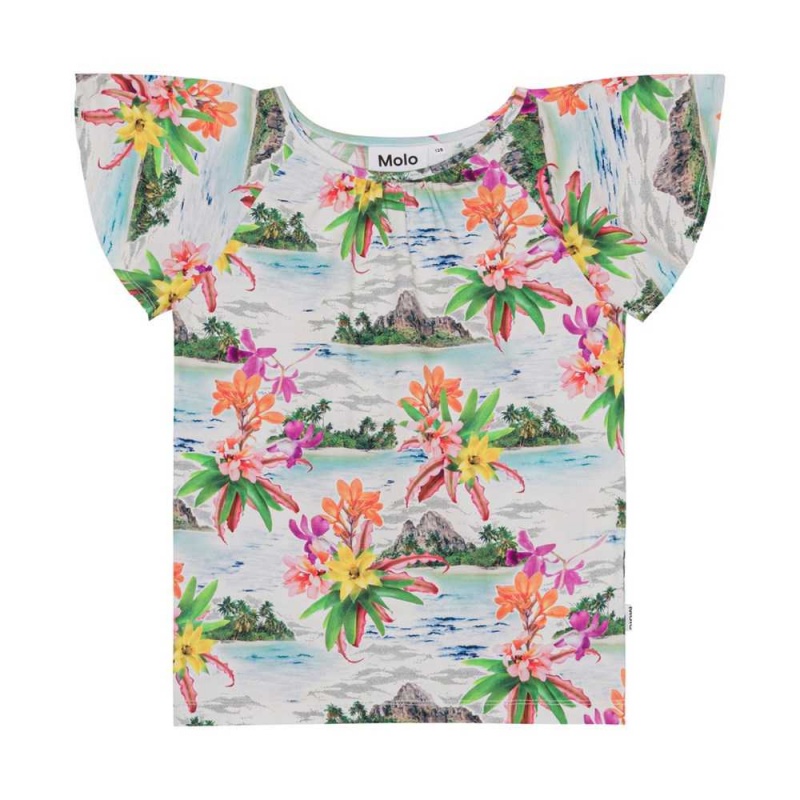 Molo Rachel T Shirts Tops Flicka Tropical Islands | SE0000516