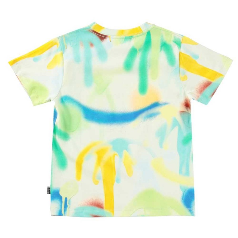 Molo Rame T Shirts Tops Pojke Palmtree Spray | SE0000626