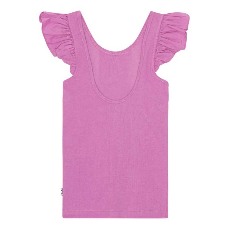 Molo Ranja T Shirts Tops Flicka Purple Pink | SE0000535