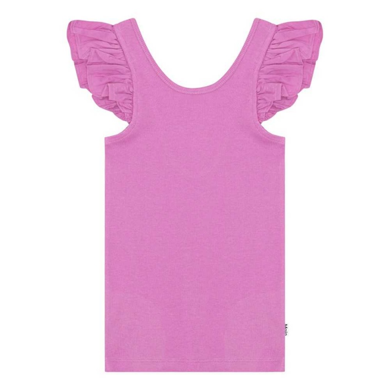 Molo Ranja T Shirts Tops Flicka Purple Pink | SE0000535